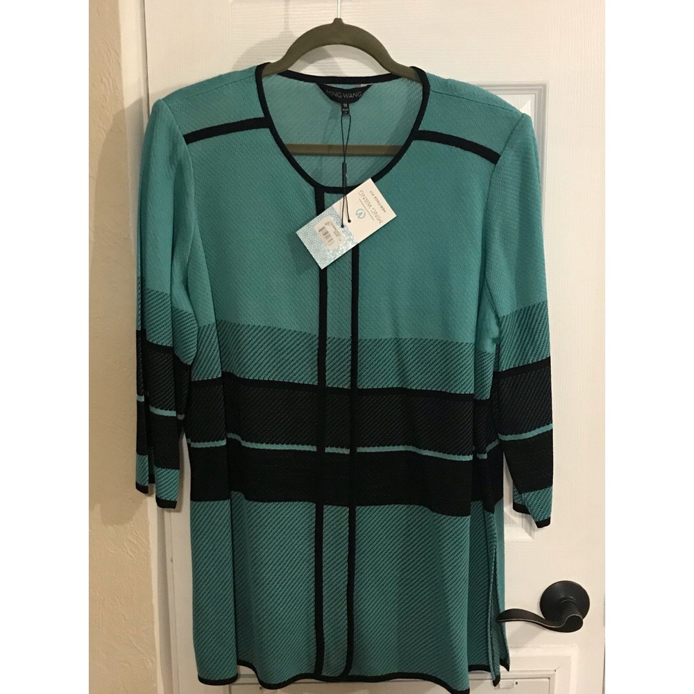 Ming Wang Mint and Black Jacket 1x NWT